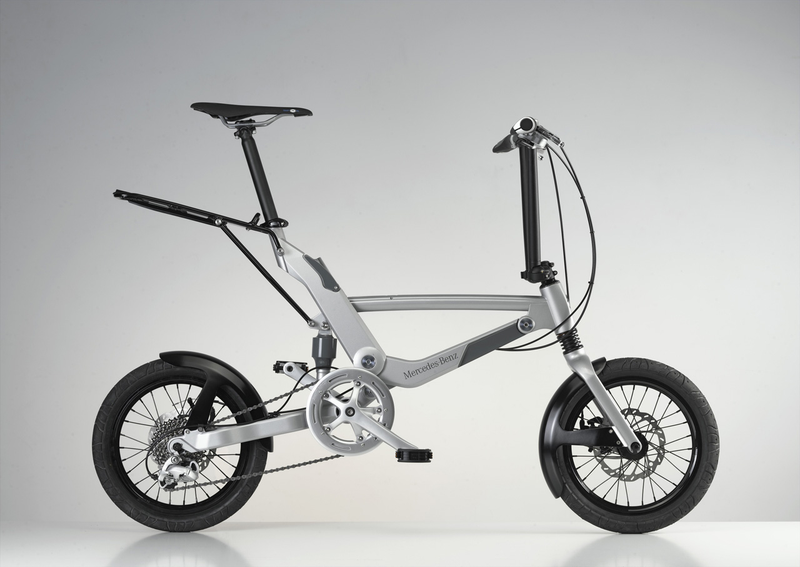 Illustration for article titled The Mercedes Folding Bike For Pretentious Non-Drivers